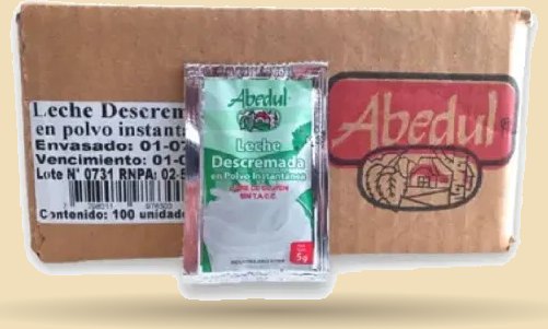 Leche Descremada en sobres